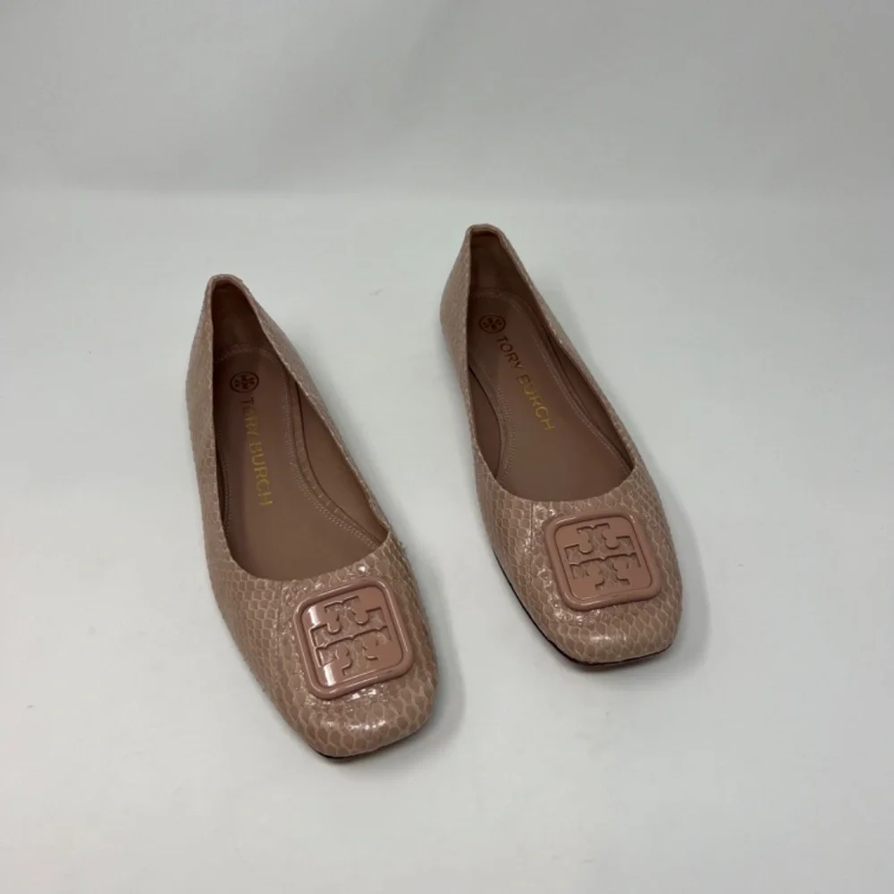 Tory Burch Women’s Pink Snakeskin Shoe Flats Size 8 1/2 Preppy Work